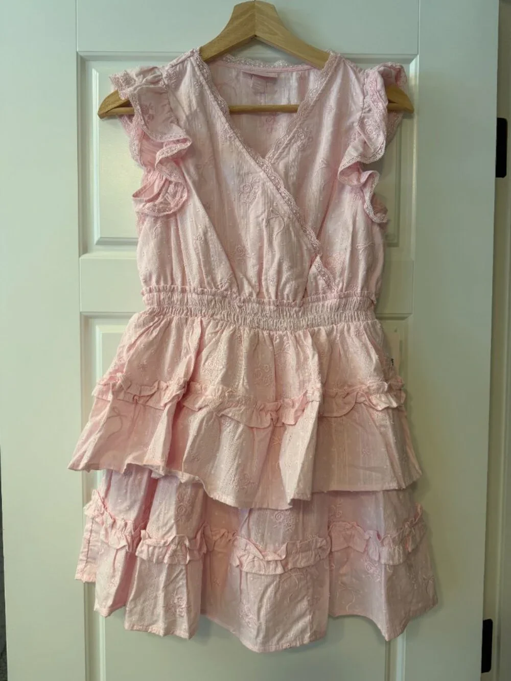 Girls' Beck Alouette Rose Embroidery Tiered Ruffle Dress - LoveShackFancy x Targ